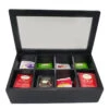 High-Quality Black Bamboo 8 Selection Tea Box